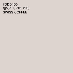 #DDD4D0 - Swiss Coffee Color Image